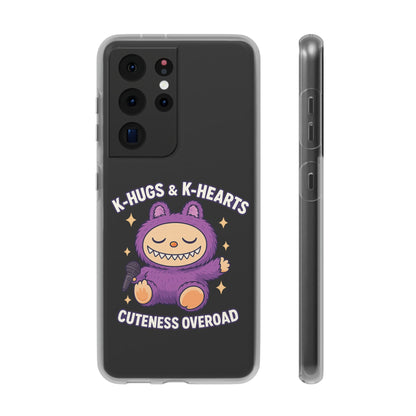 Cute K-Hugs & K-Hearts Flexi Case, Adorable Phone Case, Gift for Kids, Fun Gift, Cute Accessories, Kawaii Style Case