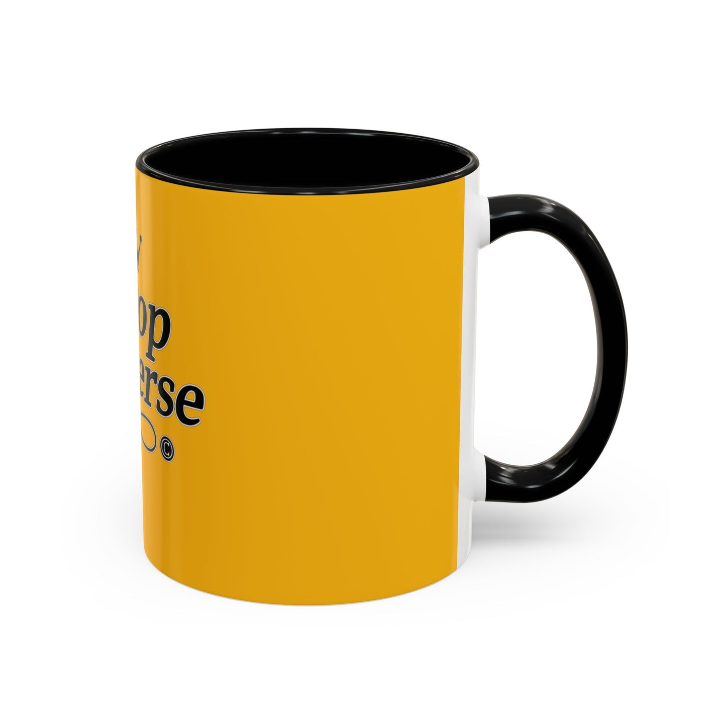 K-Pop Universe Accent Coffee Mug | Perfect for Fans, Gifts for Birthdays, Unique Collectors Item, Vibrant Yellow Mug, Black Handle Mug, K-pop universe