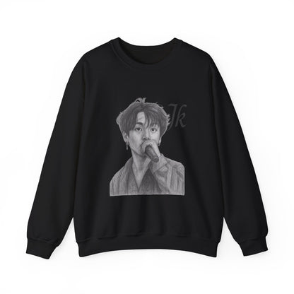 K-Pop Inspired Unisex Crewneck Sweatshirt, JK Sweatshirt, Music Lover Gift, Streetwear, Cozy Fashion, Fan Apparel,jk, BTS, Jungkook