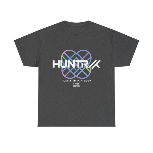 ‼️ Limited edition‼️Unisex Heavy Cotton Tee with HUNTRK Design, Streetwear T-Shirt, Casual Graphic Tee, Trendy Apparel, Perfect Gift for Music Lovers, Huntrax, k-pop demon hunters