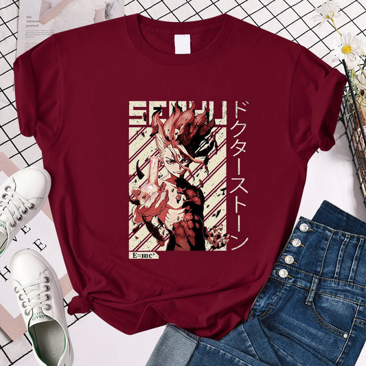 Anime Dr. Stone Loose Short Sleeve T-Shirt, NelVKpop , kpopuniverse