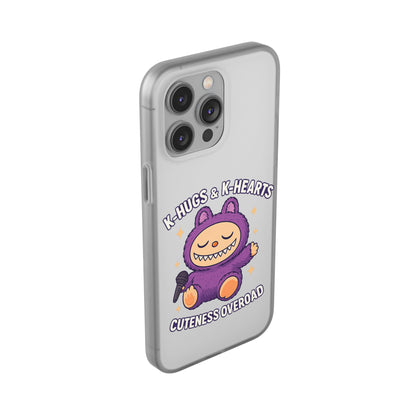 Cute K-Hugs & K-Hearts Flexi Case, Adorable Phone Case, Gift for Kids, Fun Gift, Cute Accessories, Kawaii Style Case