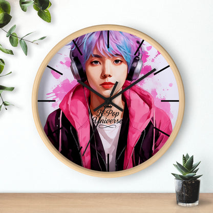 K-Pop Themed Wall Clock, Trendy Clock for Music Lovers, Perfect Gift for K-Pop Fans, Home Decor, Unique Desk Accessory