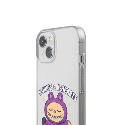 Cute K-Hugs & K-Hearts Flexi Case, Adorable Phone Case, Gift for Kids, Fun Gift, Cute Accessories, Kawaii Style Case