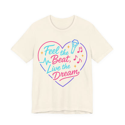 K-Pop Inspired Graphic Tee for Music Lovers, Feel the Beat T-Shirt, Unisex Music Tee, Concert Apparel, Gift for Fans, Festival Wear