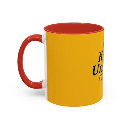 K-Pop Universe Accent Coffee Mug | Perfect for Fans, Gifts for Birthdays, Unique Collectors Item, Vibrant Yellow Mug, Black Handle Mug, K-pop universe