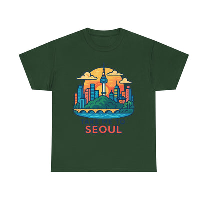K-Pop Seoul Adventure Tee, Trendy Unisex T-Shirt, City Skyline Graphic, Music Lovers Gift, Casual Streetwear