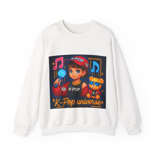 K-Pop Universe Sweatshirt, Cozy Unisex Crewneck for Fans, Perfect for Gifting, Concerts, and Everyday Wear