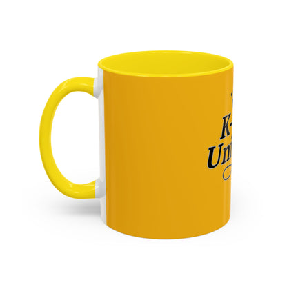K-Pop Universe Accent Coffee Mug | Perfect for Fans, Gifts for Birthdays, Unique Collectors Item, Vibrant Yellow Mug, Black Handle Mug, K-pop universe