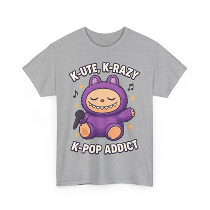 K-Pop Addict Tee, Cute Kawaii T-Shirt, Unisex Cotton Shirt, Music Lover Gift, K-Pop Universe Apparel