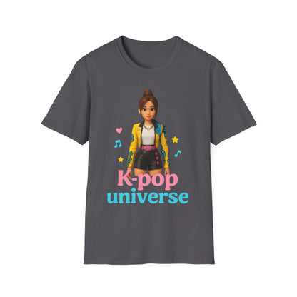 K-Pop Universe Unisex Softstyle T-Shirt, Trendy K-Pop Tee, Gift for Music Lovers, Casual Wear, Concert Outfit
