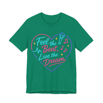 K-Pop Inspired Graphic Tee for Music Lovers, Feel the Beat T-Shirt, Unisex Music Tee, Concert Apparel, Gift for Fans, Festival Wear