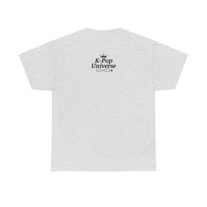 K-Pop Inspired Unisex Heavy Cotton Tee - Trendy Graphic Tee, Music Fan Shirt, Casual Wear, Gift for K-Pop Lovers