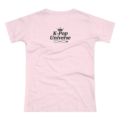 K-Pop Cat T-Shirt, Cute Cat Tee, K-Pop Fan Shirt, Women's Graphic Tee, Trendy Cat Apparel
