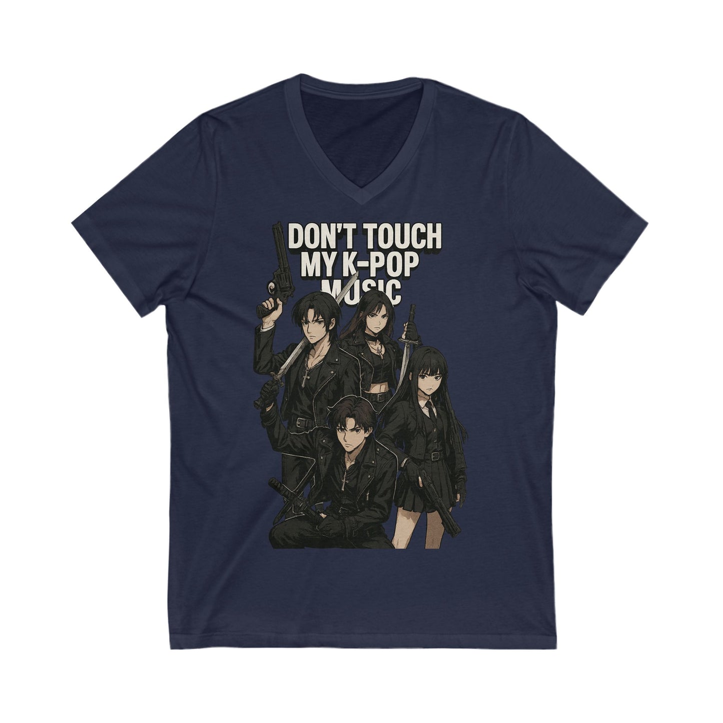 Unisex Jersey Short Sleeve V-Neck Tee