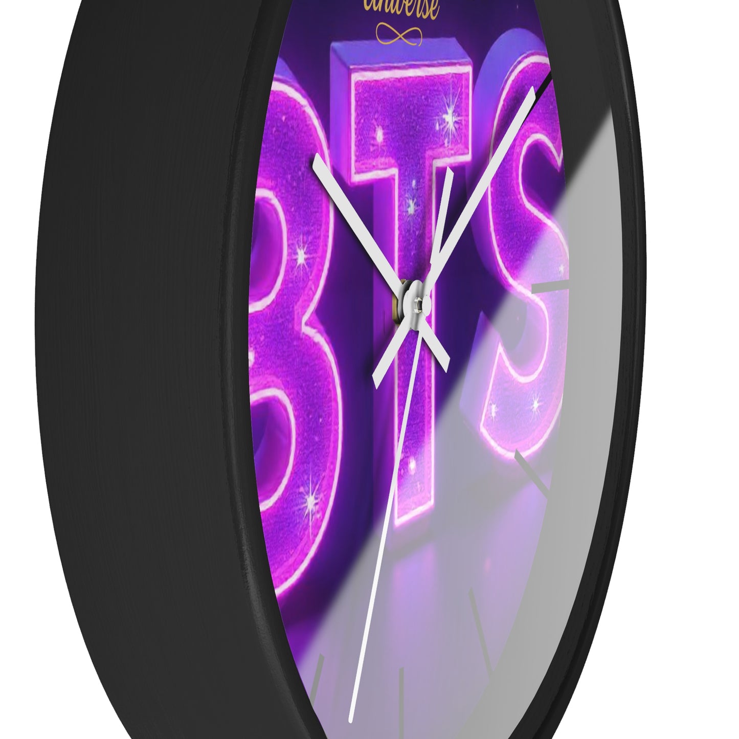 BTS Neon Wall Clock - Fan Gift, Bedroom Decor, K-Pop Collectible, Unique Wall Art, Birthday Present