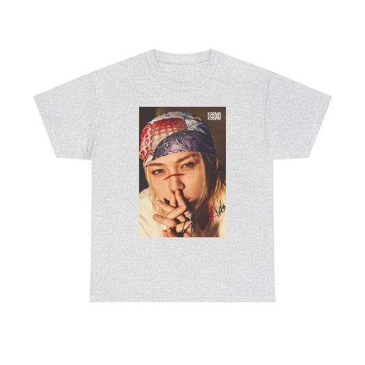 K-Pop Inspired Unisex Heavy Cotton Tee - Trendy Graphic Tee, Music Fan Shirt, Casual Wear, Gift for K-Pop Lovers