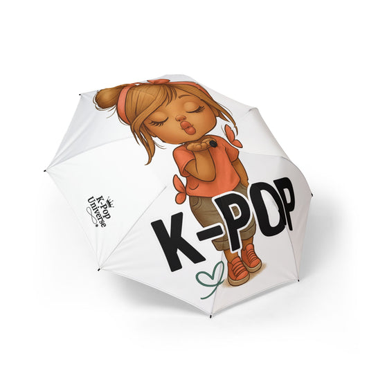 Charming Character Umbrella |Fun Foldable Umbrella for Rainy Days, Gift for Kids, Stylish Rain Gear,cité girl k-pop Fan, k-pop universe