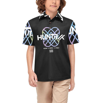 Big Boys' Polo Shirt T55, k-pop demon hunters, Huntrax