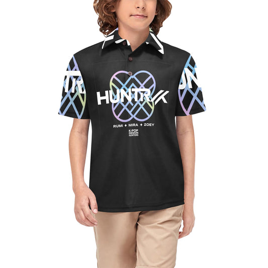 Big Boys' Polo Shirt T55, k-pop demon hunters, Huntrax
