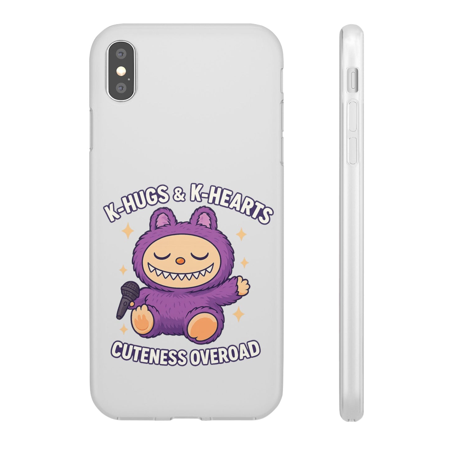 Cute K-Hugs & K-Hearts Flexi Case, Adorable Phone Case, Gift for Kids, Fun Gift, Cute Accessories, Kawaii Style Case