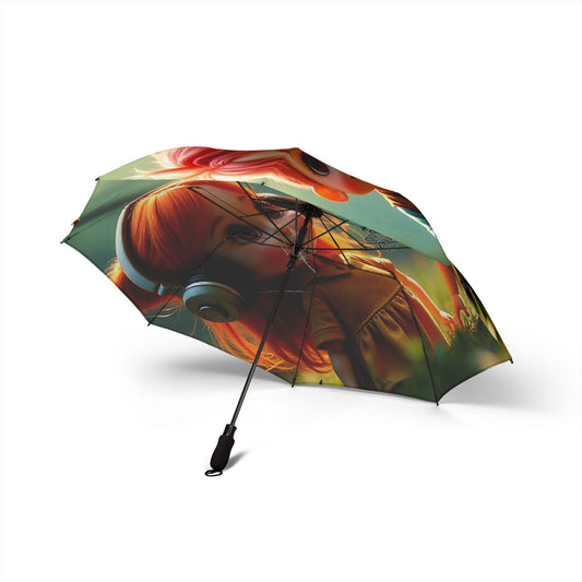 K-Pop Universe Semi-Automatic Foldable Umbrella, Cute Aesthetic Umbrella, K-Pop Collectible, Fashionable Rain Gear, Gift for Fans,cité k-pop fans