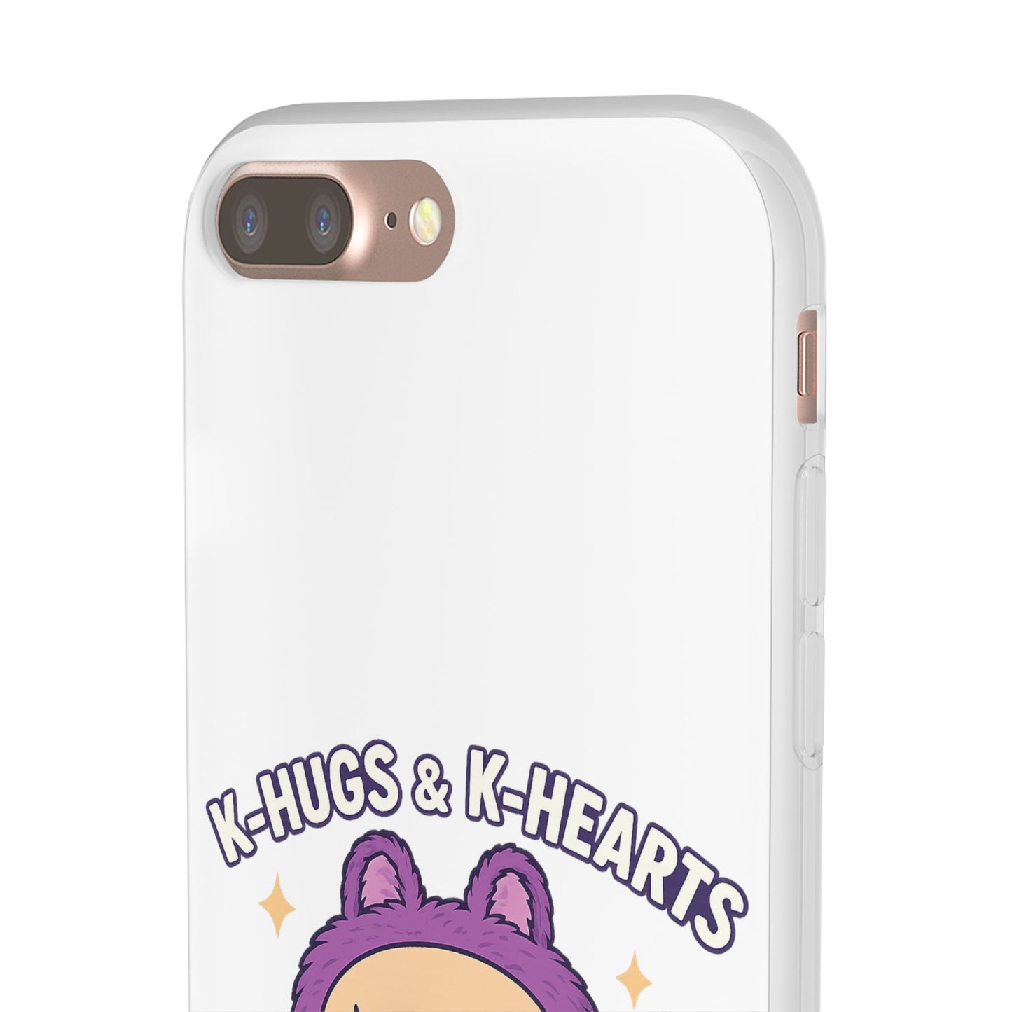 Cute K-Hugs & K-Hearts Flexi Case, Adorable Phone Case, Gift for Kids, Fun Gift, Cute Accessories, Kawaii Style Case