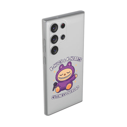 Cute K-Hugs & K-Hearts Flexi Case, Adorable Phone Case, Gift for Kids, Fun Gift, Cute Accessories, Kawaii Style Case