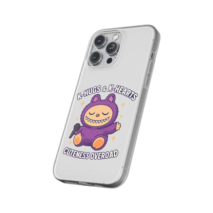 Cute K-Hugs & K-Hearts Flexi Case, Adorable Phone Case, Gift for Kids, Fun Gift, Cute Accessories, Kawaii Style Case