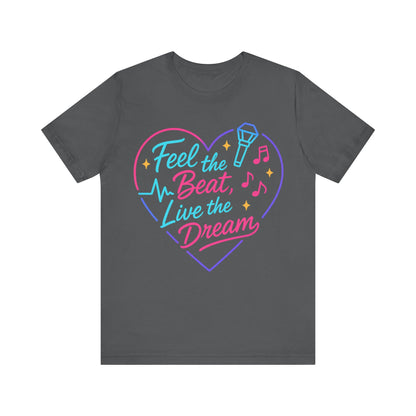 K-Pop Inspired Graphic Tee for Music Lovers, Feel the Beat T-Shirt, Unisex Music Tee, Concert Apparel, Gift for Fans, Festival Wear