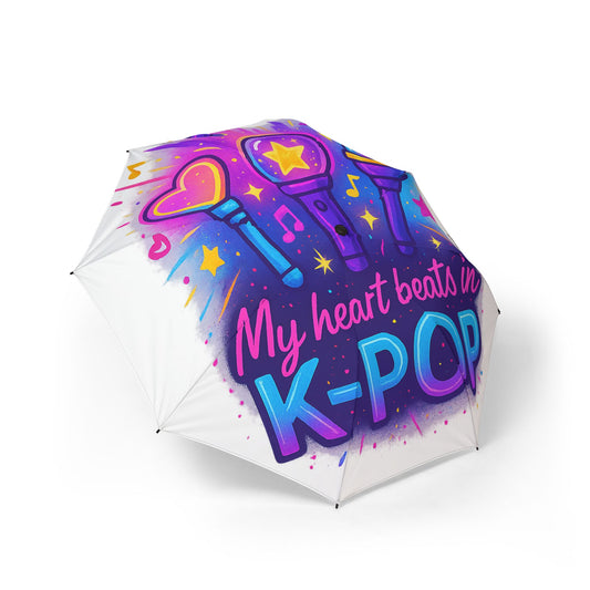 K-Pop Heartbeat Umbrella, Cute Foldable Umbrella, K-Pop Merchandise, Gifts for Fans, Festival Accessories, Colorful Rain Gear