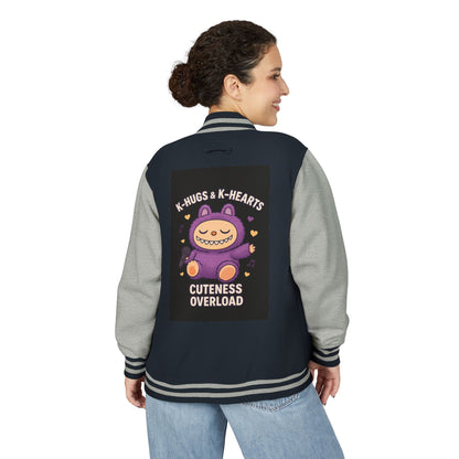 K-Pop Universe Letterman Jacket, Trendy Unisex Varsity Jacket, Cute Gift for K-Pop Fans, Stylish Casual Wear, Anime Inspired Apparel