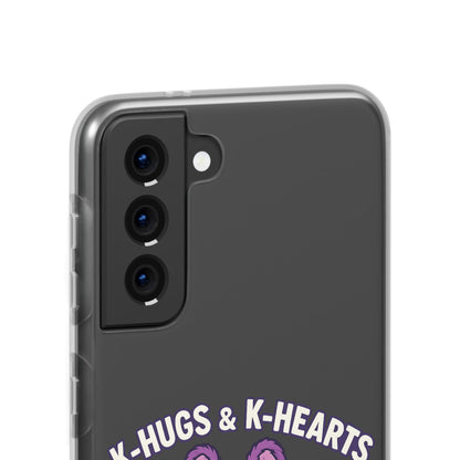 Cute K-Hugs & K-Hearts Flexi Case, Adorable Phone Case, Gift for Kids, Fun Gift, Cute Accessories, Kawaii Style Case