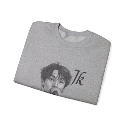 K-Pop Inspired Unisex Crewneck Sweatshirt, JK Sweatshirt, Music Lover Gift, Streetwear, Cozy Fashion, Fan Apparel,jk, BTS, Jungkook