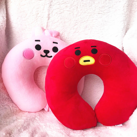 Bulletproof Youth Group Cartoon Baby U-Shaped Pillow Cute Plush Doll Lunch Break Travel Car BTS Cervical Pillow