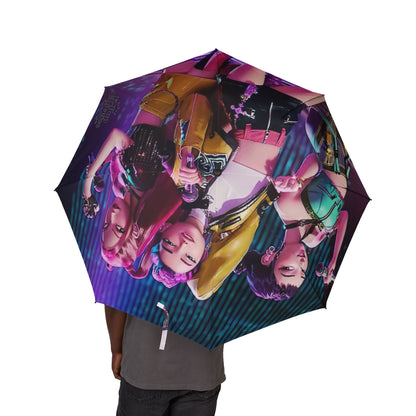 ❗LIMITED EDIT ❗K-POP DEMON HUNTERS Trendy Foldable Umbrella with Vibrant Design, Portable Rain Gear for Festivals, Custom Art Gift for Fans, Unique Collectible Accessory