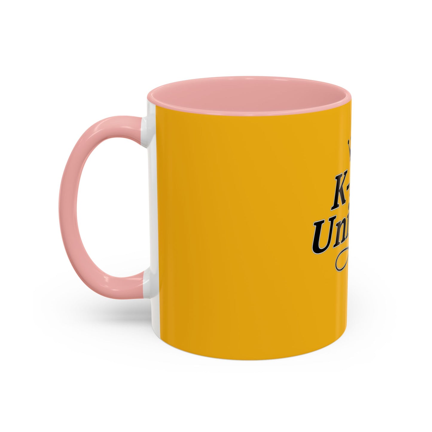 K-Pop Universe Accent Coffee Mug | Perfect for Fans, Gifts for Birthdays, Unique Collectors Item, Vibrant Yellow Mug, Black Handle Mug, K-pop universe