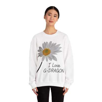 K-Pop Love Sweatshirt, I Love G-DRAGON Sweatshirt, Unisex K-Pop Crewneck, Gift for K-Pop Fans, Comfortable Music Apparel,GD,I Love G-DRAGON