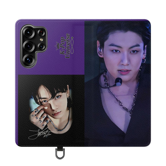 K-Pop Flip Case, Stylish Phone Wallet for Fans, Perfect for Gifts, Music Lovers, Festivals, Birthday Celebrations