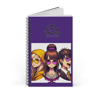 K-Pop Universe Spiral Journal, Cute Stationery, Gift for Fans, Writing Journal, School Supplies, Diary
