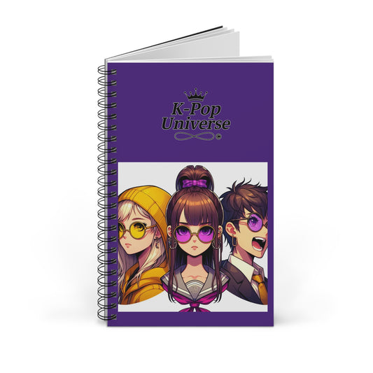 K-Pop Universe Spiral Journal, Cute Stationery, Gift for Fans, Writing Journal, School Supplies, Diary