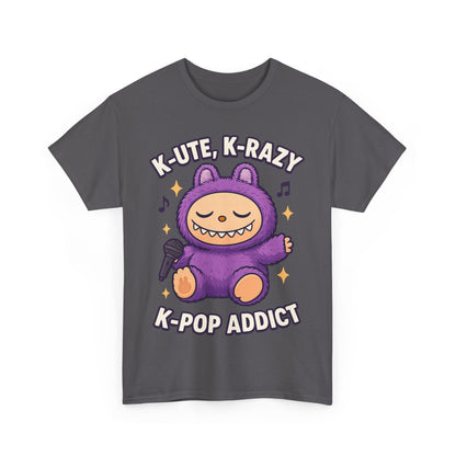 K-Pop Addict Tee, Cute Kawaii T-Shirt, Unisex Cotton Shirt, Music Lover Gift, K-Pop Universe Apparel