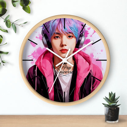 K-Pop Themed Wall Clock, Trendy Clock for Music Lovers, Perfect Gift for K-Pop Fans, Home Decor, Unique Desk Accessory