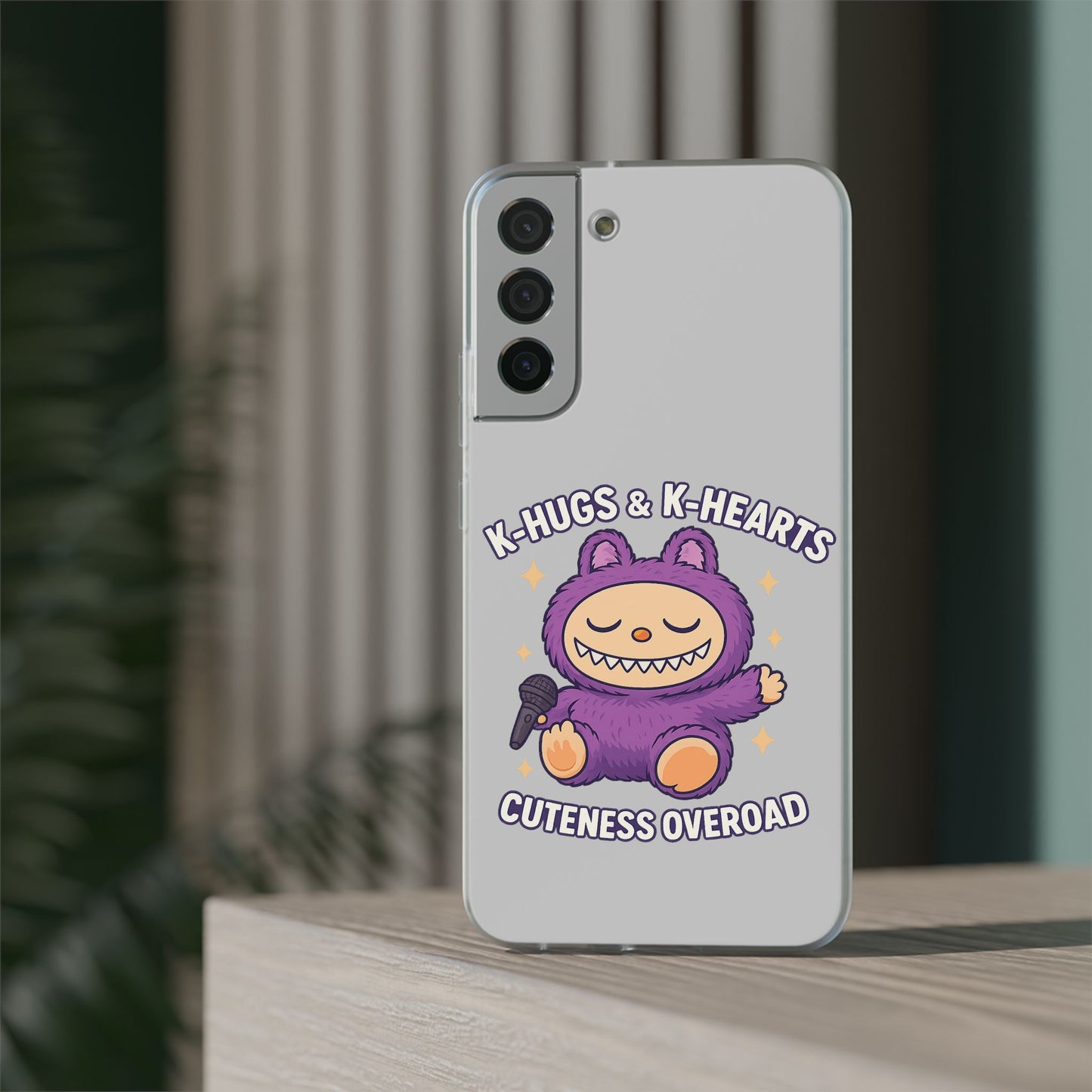 Cute K-Hugs & K-Hearts Flexi Case, Adorable Phone Case, Gift for Kids, Fun Gift, Cute Accessories, Kawaii Style Case
