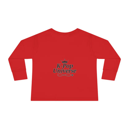 Toddler K-Pop Universe Tee, Cute Kids Shirt, Long Sleeve Top for BTS Fans, Perfect for Birthdays, Gift for Little Ones