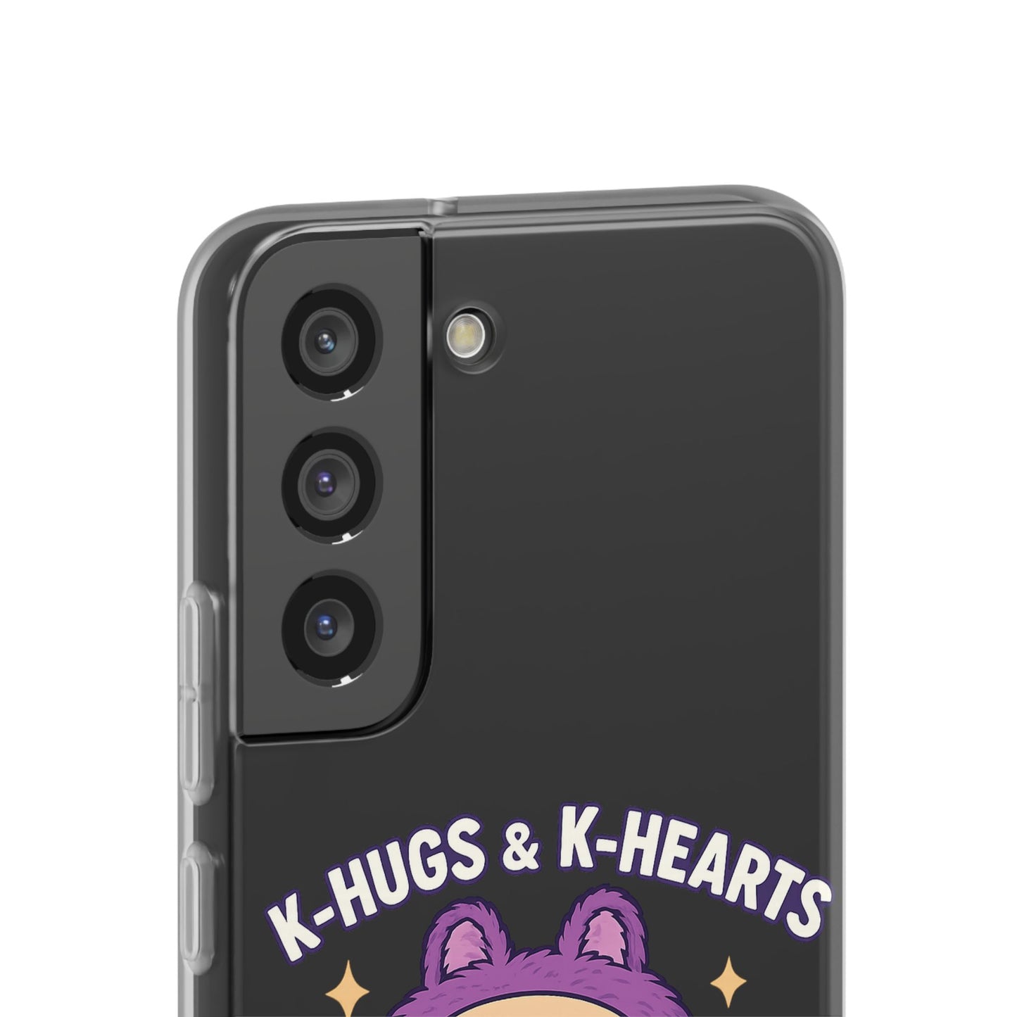 Cute K-Hugs & K-Hearts Flexi Case, Adorable Phone Case, Gift for Kids, Fun Gift, Cute Accessories, Kawaii Style Case