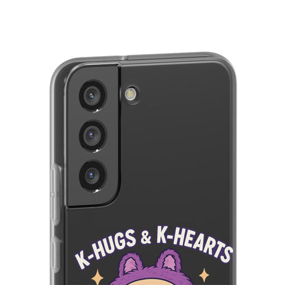 Cute K-Hugs & K-Hearts Flexi Case, Adorable Phone Case, Gift for Kids, Fun Gift, Cute Accessories, Kawaii Style Case