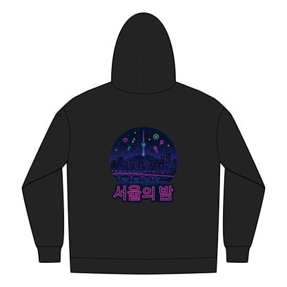 Seoul Night Full-Zip Hoodie | Cozy Urban Style, Unisex Hoody, Perfect for Spring, Casual Wear, Streetwear Fashion, Gifts, k-pop universe