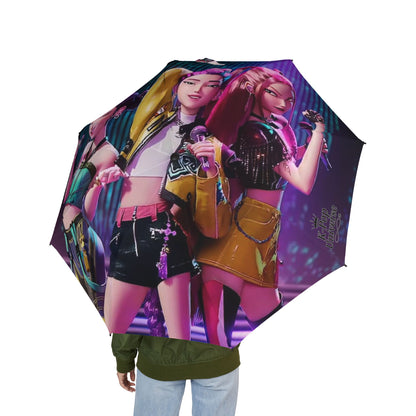 ❗LIMITED EDIT ❗K-POP DEMON HUNTERS Trendy Foldable Umbrella with Vibrant Design, Portable Rain Gear for Festivals, Custom Art Gift for Fans, Unique Collectible Accessory