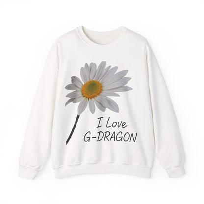 K-Pop Love Sweatshirt, I Love G-DRAGON Sweatshirt, Unisex K-Pop Crewneck, Gift for K-Pop Fans, Comfortable Music Apparel,GD,I Love G-DRAGON